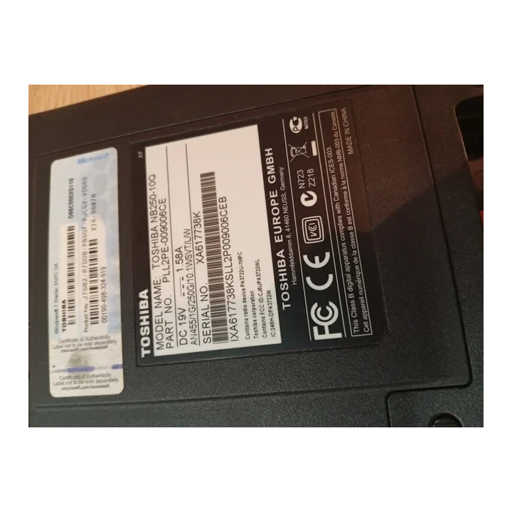 Portátil Toshiba NB250 Para Piezas | Netbook y Repuestos | ChollosPC