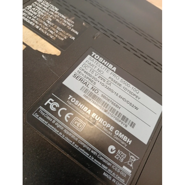 Portátil Toshiba Pro S500 Barato y Reacondicionado | ChollosPC