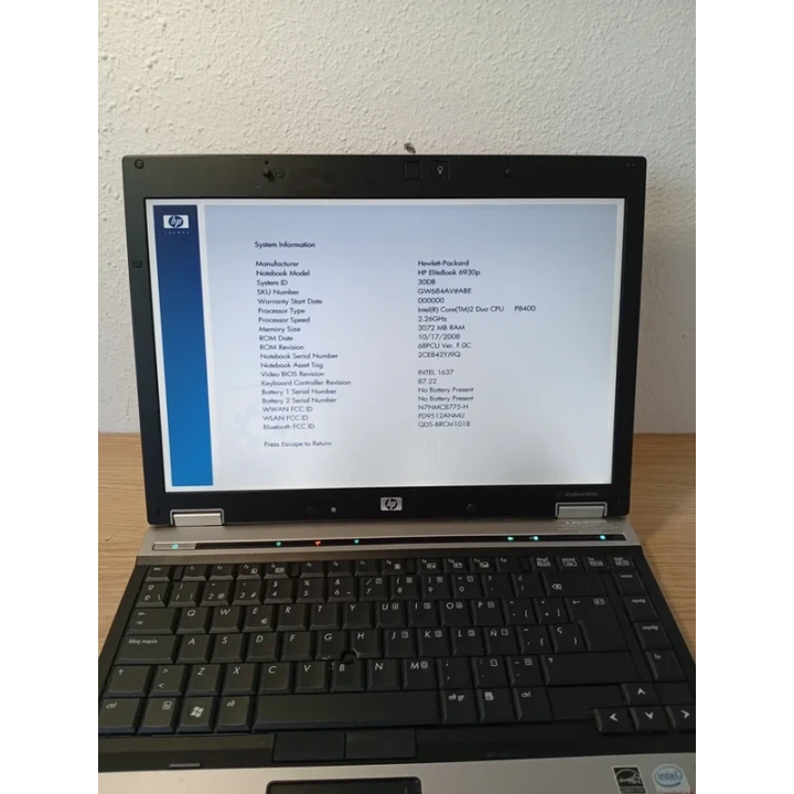 Portátil HP EliteBook 6930p Para Piezas o Reacondicionado | ChollosPC