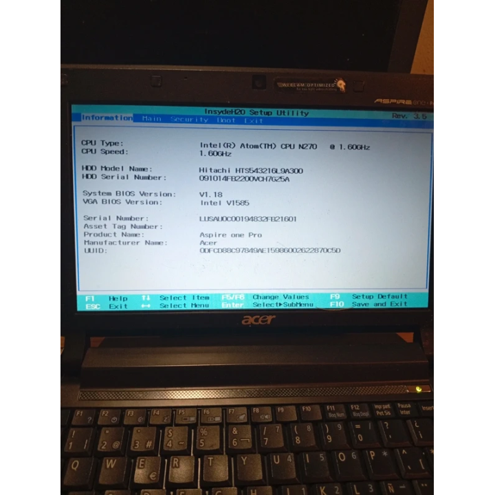 Portátil Acer Aspire One Barato y Reacondicionado | ChollosPC