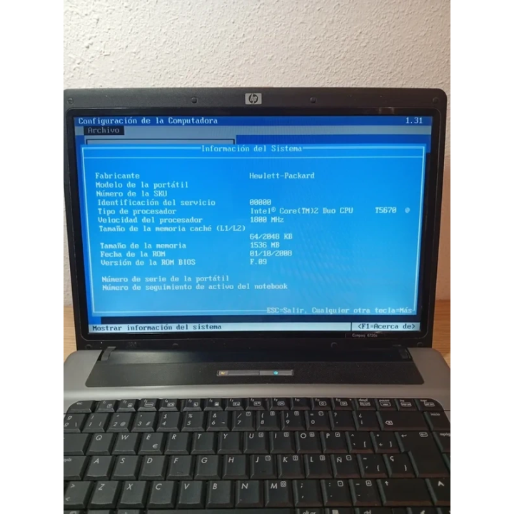 Portátil HP Compaq 6720s/6720e Negro/Gris Para Piezas | ChollosPC