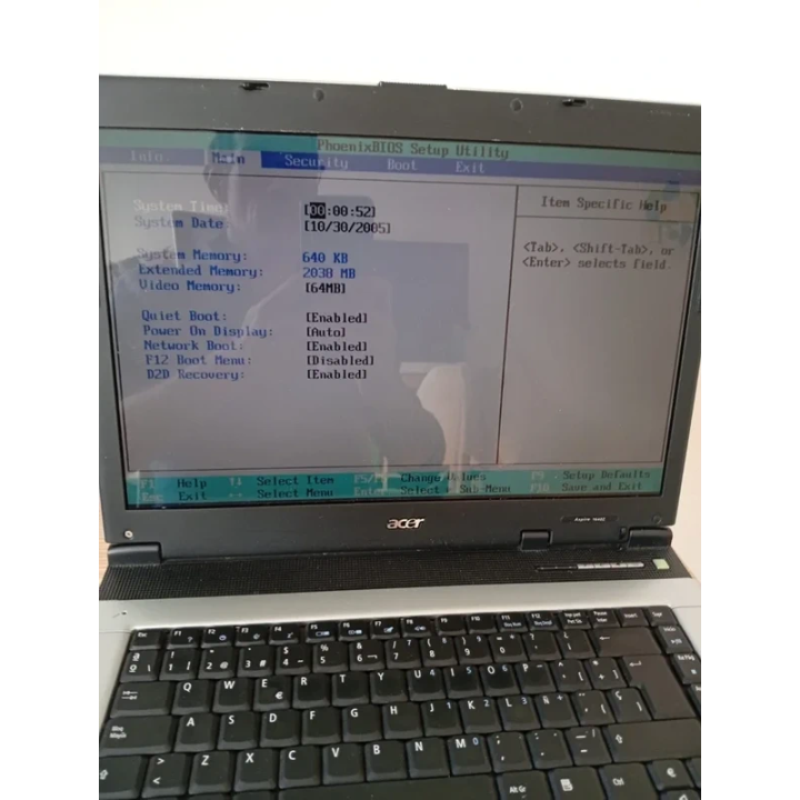 Portátil Acer Aspire 1640 Pentium 1.8GHz Para Piezas | ChollosPC